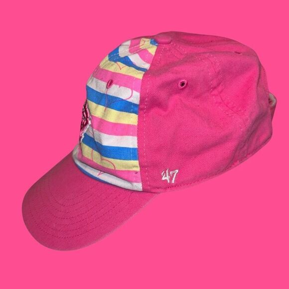 47’ Brand Youth Mn Wild Hockey Pastel With Hearts Adjustable Hat Cap - Picture 2 of 5